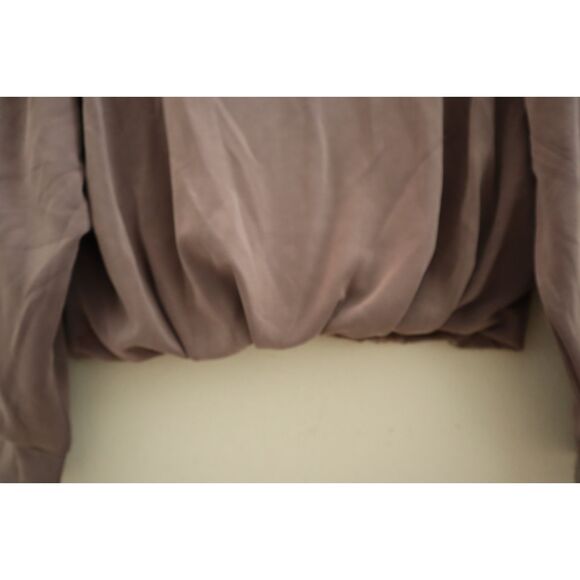 Athleta 473718-032 Women's Sz S Mauve Seasoft 1/4 Zip Bubble Hem Sweatshirt - Picture 8 of 13